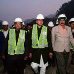 नैनीताल जनपद में गोला नदी पर सिंचाई एवं पेयजल आपूर्ति के उद्देश्य से निर्माणाधीन जमरानी बहुउद्देशीय बांध परियोजना के कार्यों का स्थलीय निरीक्षण